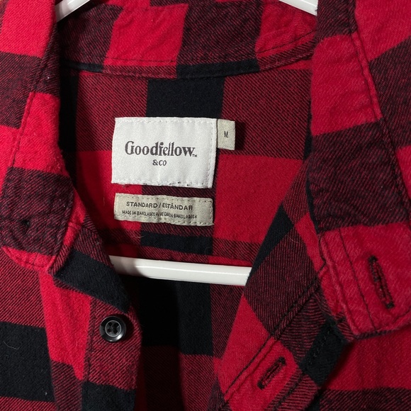 Medium Red & Black Checkered Button Down - Picture 2 of 3